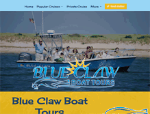 Tablet Screenshot of blueclawboattours.com